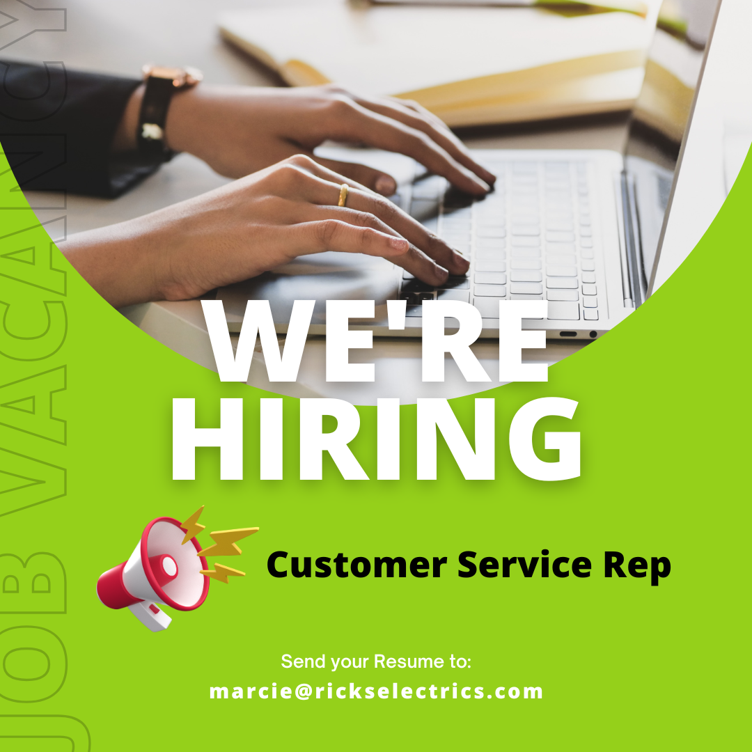 We’re Hiring a Customer Service Rep!